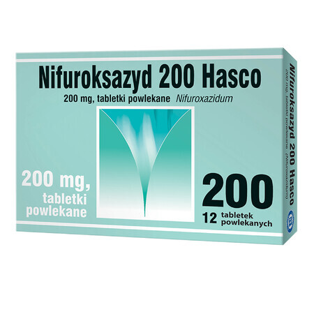 Nifuroxazide Hasco 200 mg, 12 filmomhulde tabletten