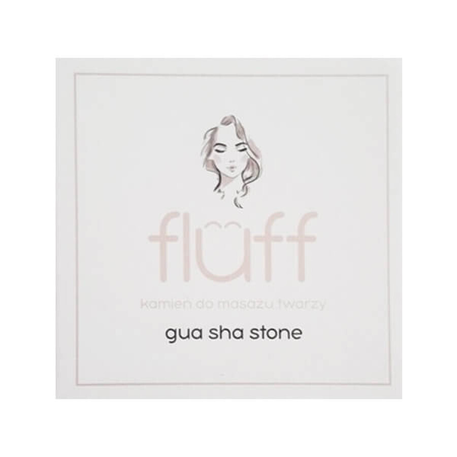 Fluff, Gua Sha steen voor gezichtsmassage, natuurlijke kwarts