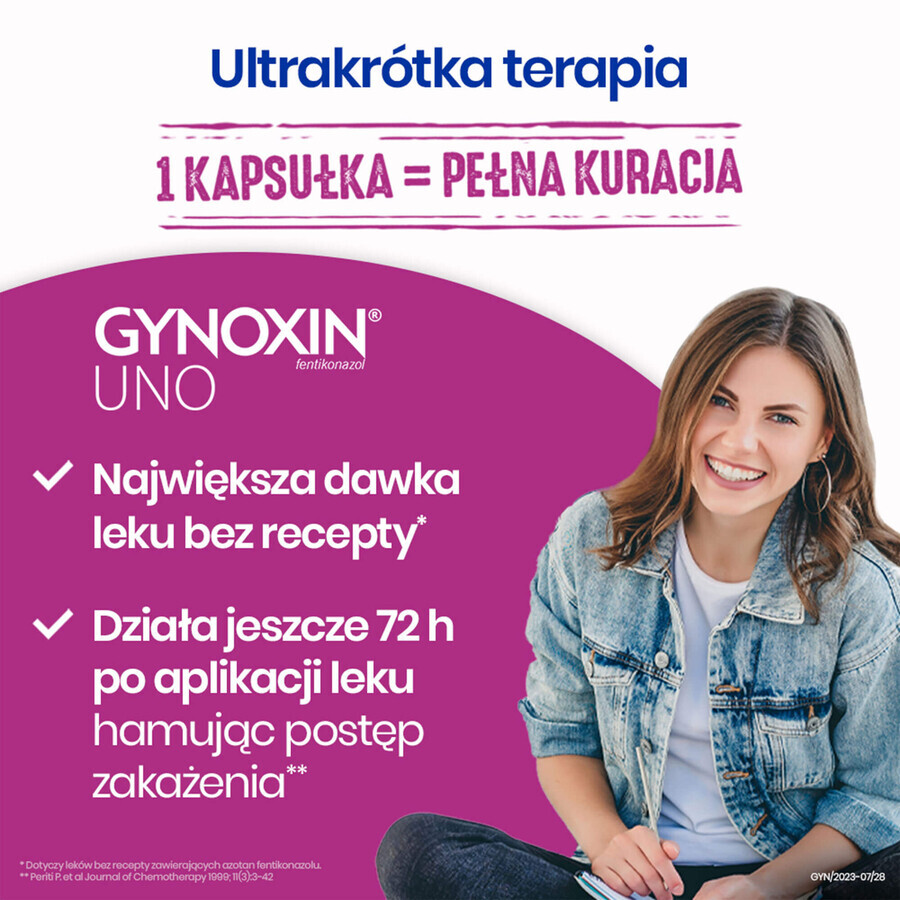 Gynoxin Uno 600 mg, 1 capsula molle vaginale