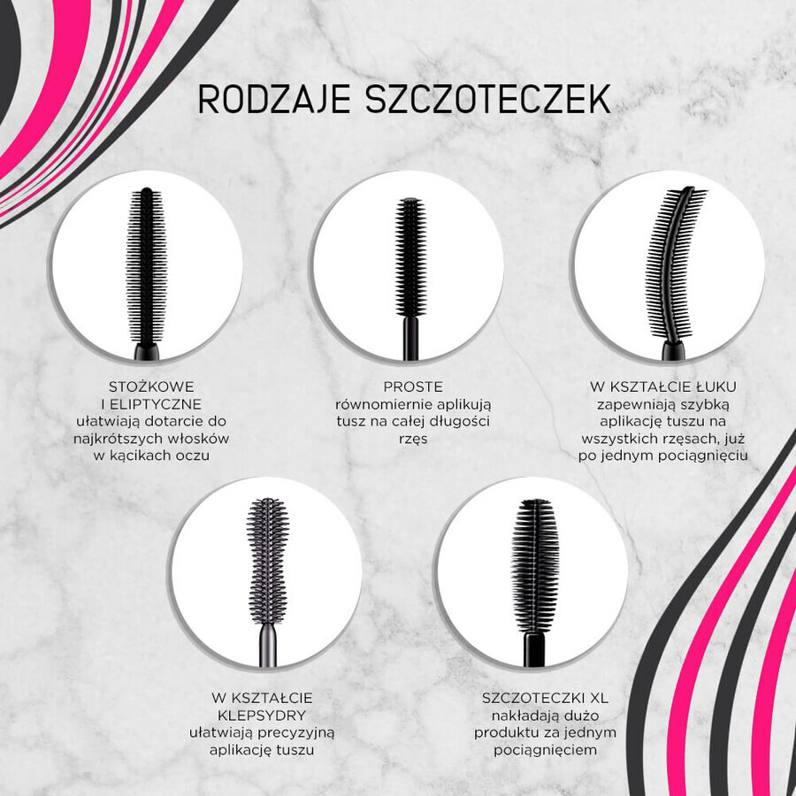 Eveline Cosmetics Mega Size Lashes, verlengende en verdikkende mascara, zwart, 10 ml