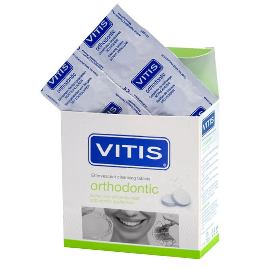 Vitis Orthodontic, reinigingstabletten voor orthodontische apparatuur, 32 stuks