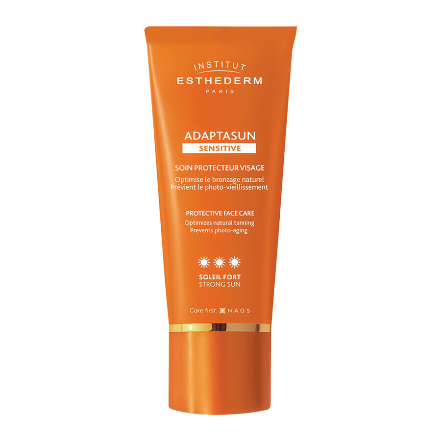 Esthederm Adaptasun Sensitive, protective facial cream for accelerating tanning, sensitive skin, 50 ml