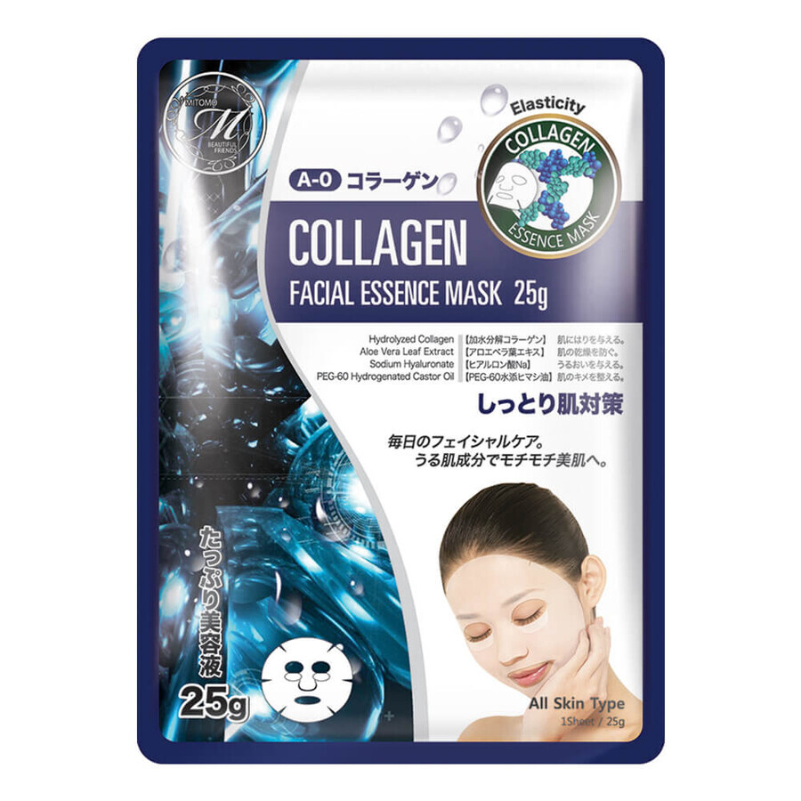 Natural collagen elasticity mask, 25g, Mitomo