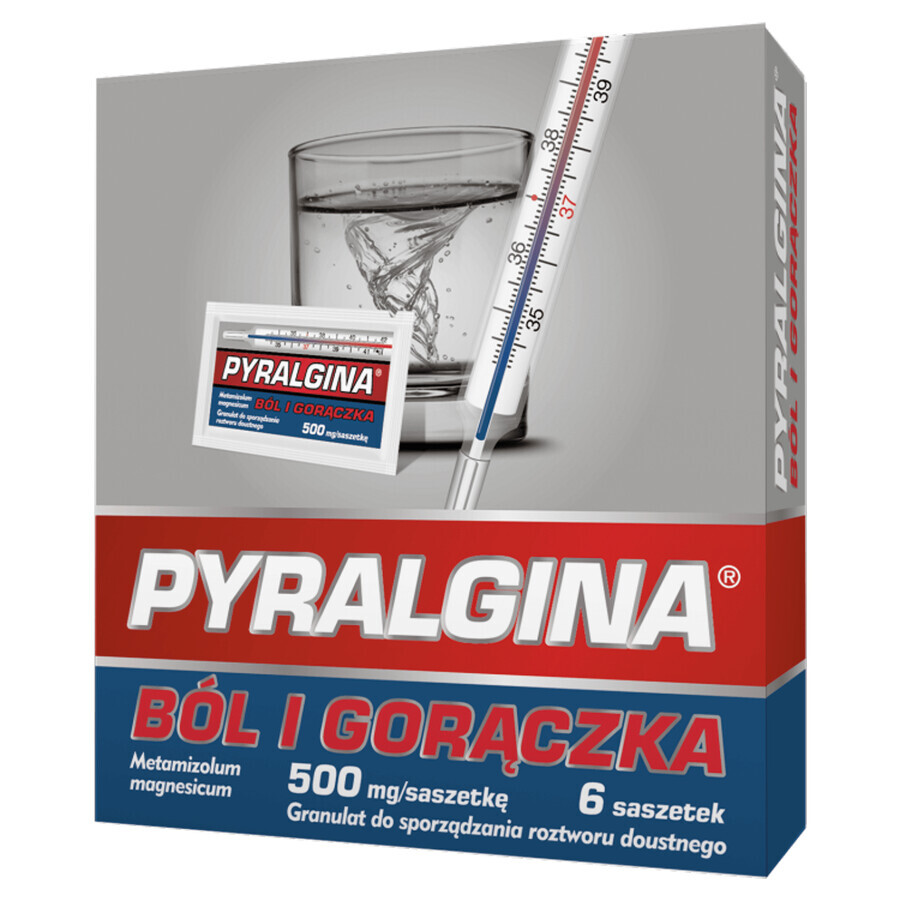 Pyralgina Fever 500 mg, 6 pliculețe