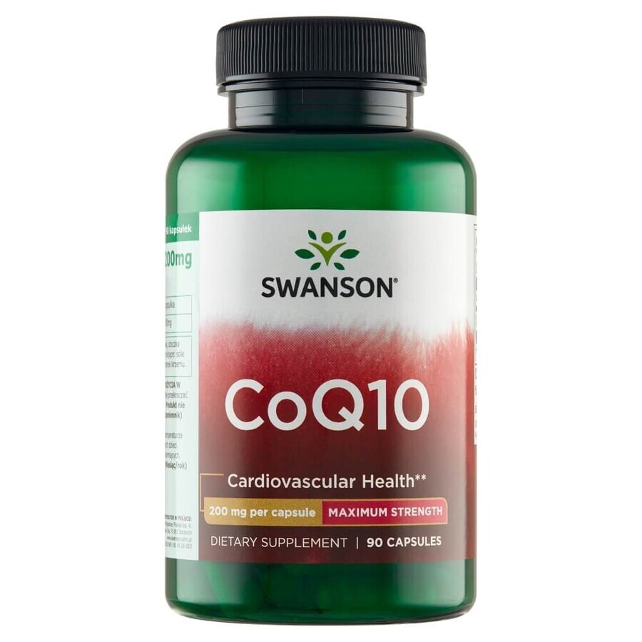 Swanson CoQ10, coenzyme Q10 200 mg, 90 capsules