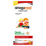 Omegamed Immunité DHA, sirop pour enfants de plus de 1 an, saveur orange, 140 ml EMBALLAGE CONTAMINE