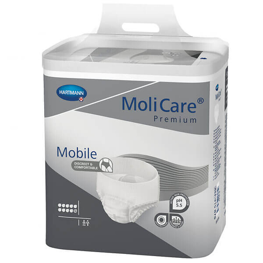 MoliCare Premium Mobile, luiers, maat L, 100-150 cm, 10 druppels, 14 st.