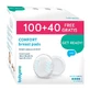 BabyOno, breast pads, Comfort, 100 pcs + 40 pcs free