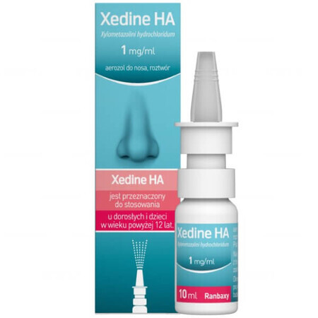 Xedine HA 1 mg/ml, spray nasale per bambini sopra i 12 anni e adulti, 10 ml