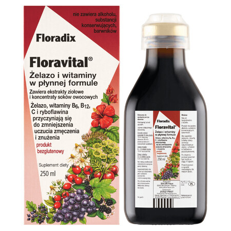 Floradix, Floravital, Glutenvrij, 250 ml