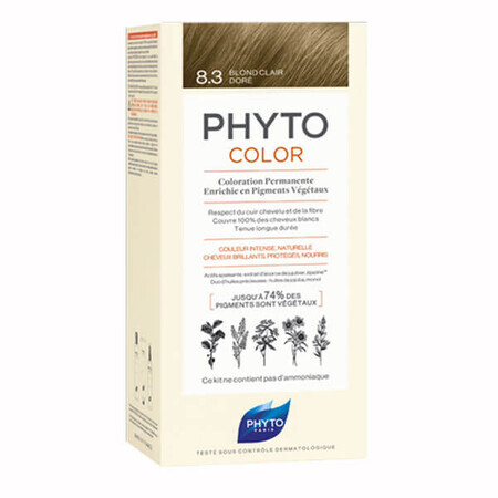 Phyto Color, haarverf, 8/3 goud licht blond, 50 ml