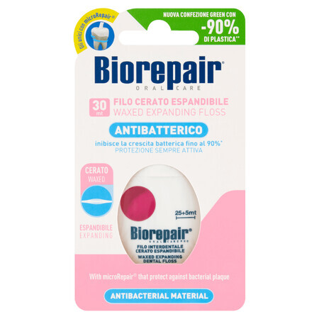 Biorepair, opzwellend gewaxt flosdraad, 25 + 5 m