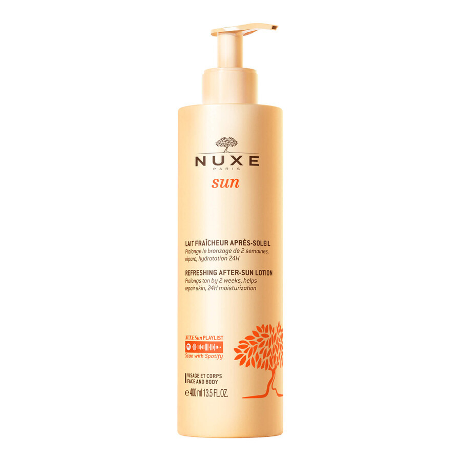 Nuxe Sun, lotion rafraîchissante après-soleil pour le visage et le corps, 400 ml