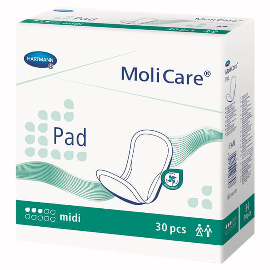 MoliCare Pad, tampon absorbant, midi, 3 gouttes, 30 pièces