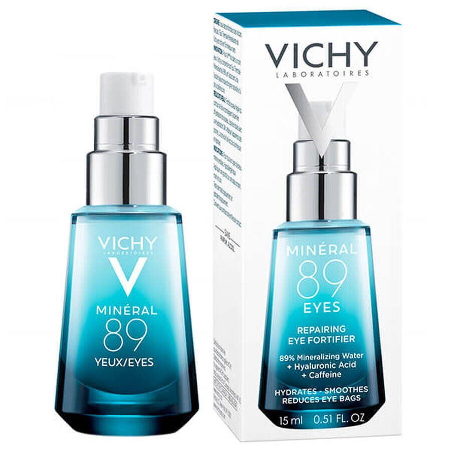 Vichy Mineral 89 Eyes, herstellende huidversterkende crème voor onder de ogen, 15 ml