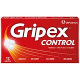 Gripex Control 500 mg + 50 mg, 12 comprimés pelliculés