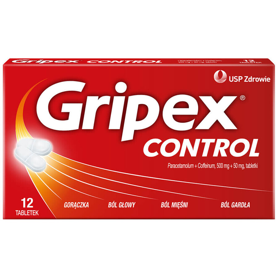 Gripex Control 500 mg + 50 mg, 12 comprimidos recubiertos