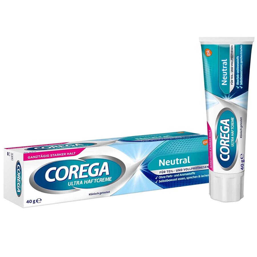 Corega Super Strong, fixing cream for dentures, neutral, 40 g