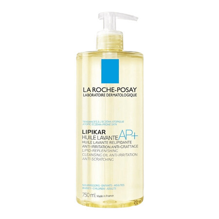 La Roche-Posay Lipikar AP+, lipide-aanvullende reinigingsolie, tegen huidirritatie, 750 ml