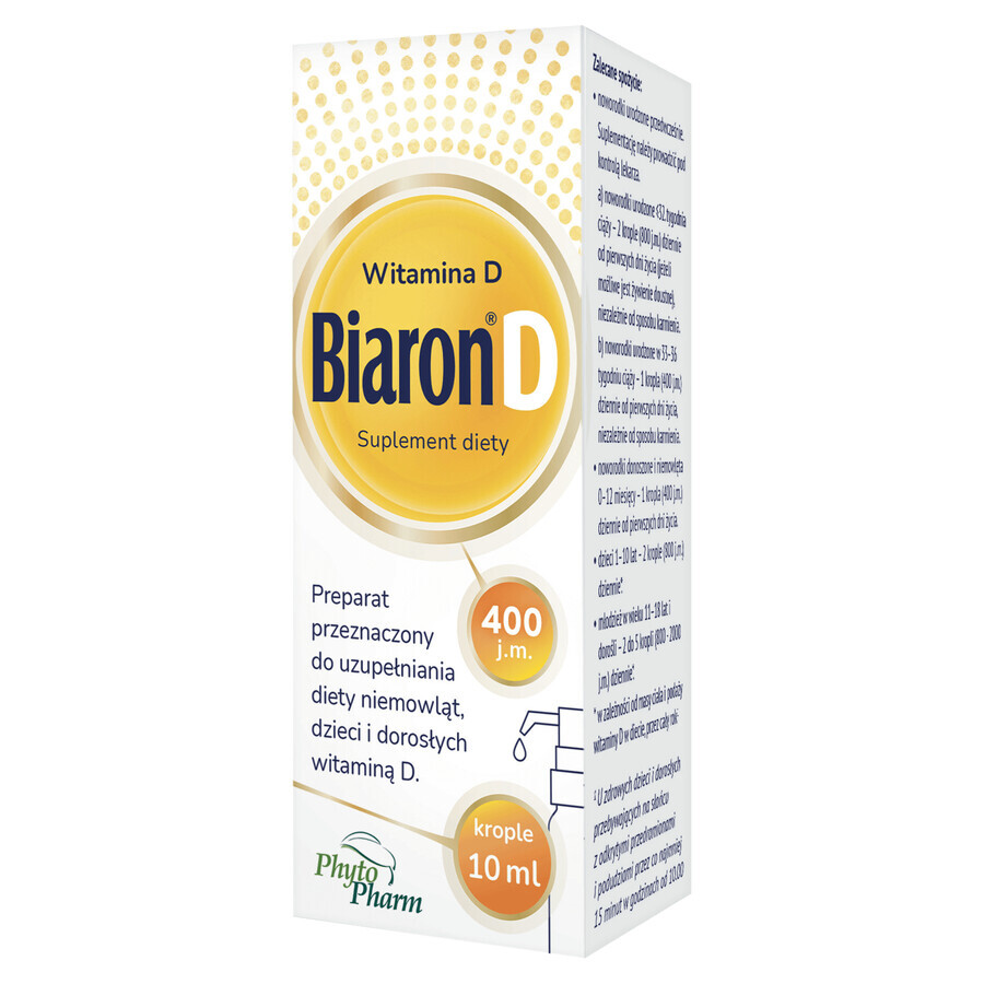 Biaron D, vitamina D 400 UI, gocce, 10 ml