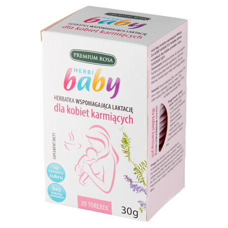 Premium Rosa Herbi Baby, thee ter ondersteuning van borstvoeding, 20 builtjes