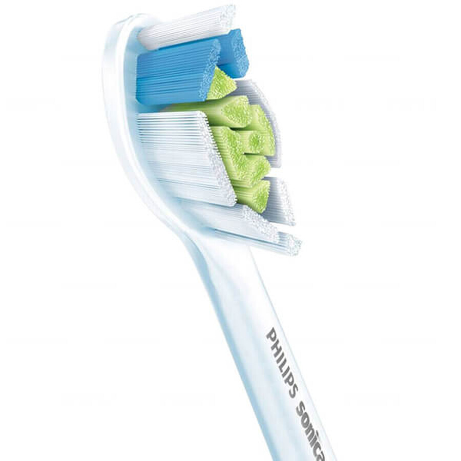 Philips, vervangende opzetborstels voor Sonicare W2 Optimal White sonische tandenborstel, HX6064/10, wit, 4 stuks