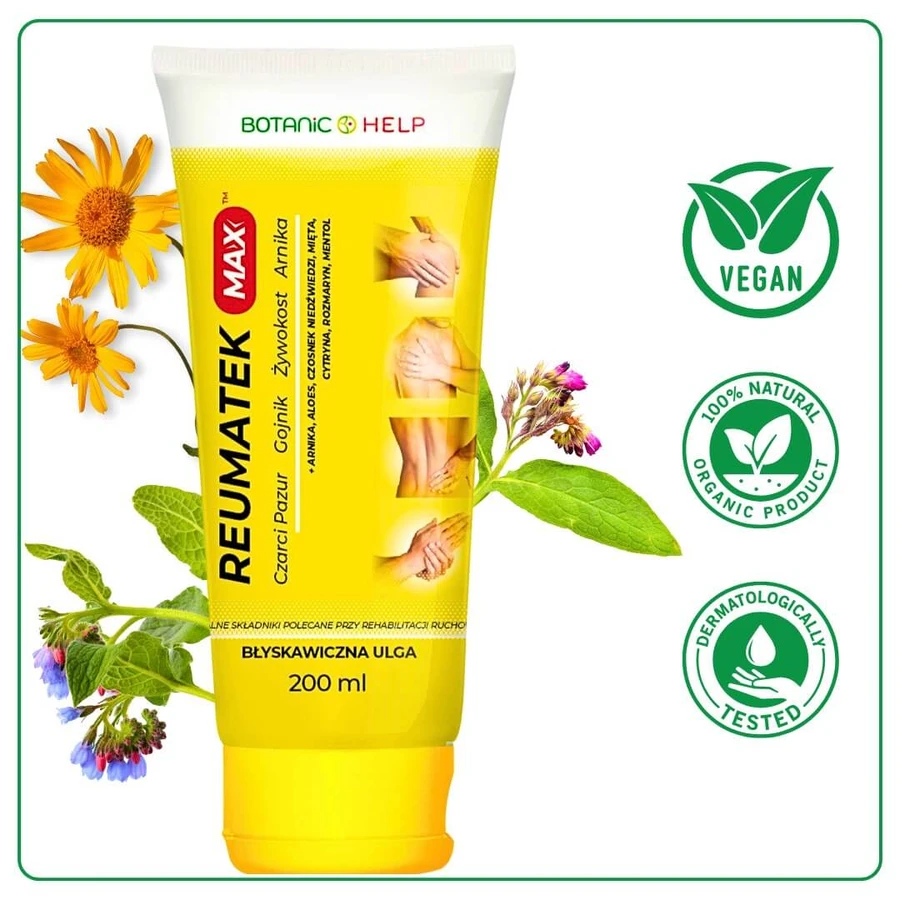 Botanic Help Reumatek Max, gel de masaje, 200 ml