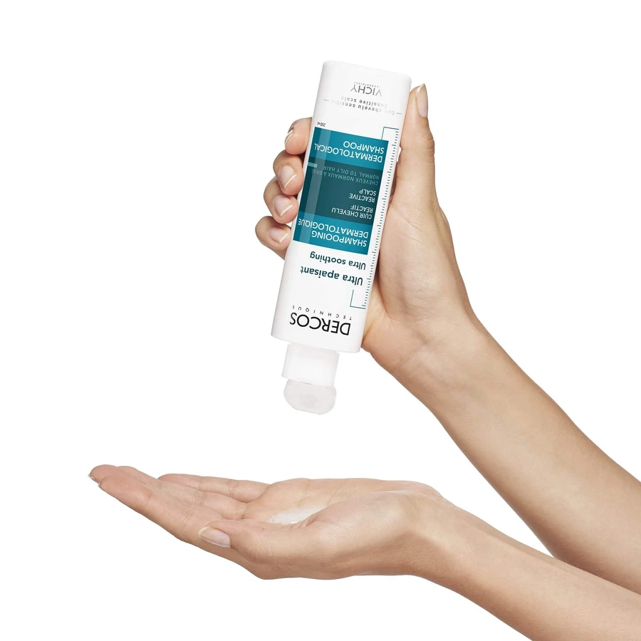 Vichy Dercos Ultra Soothing, szampon ultrakojący, włosy normalne i przetłuszczające się, 200 ml USZKODZONE OPAKOWANIE: ceny i cechy