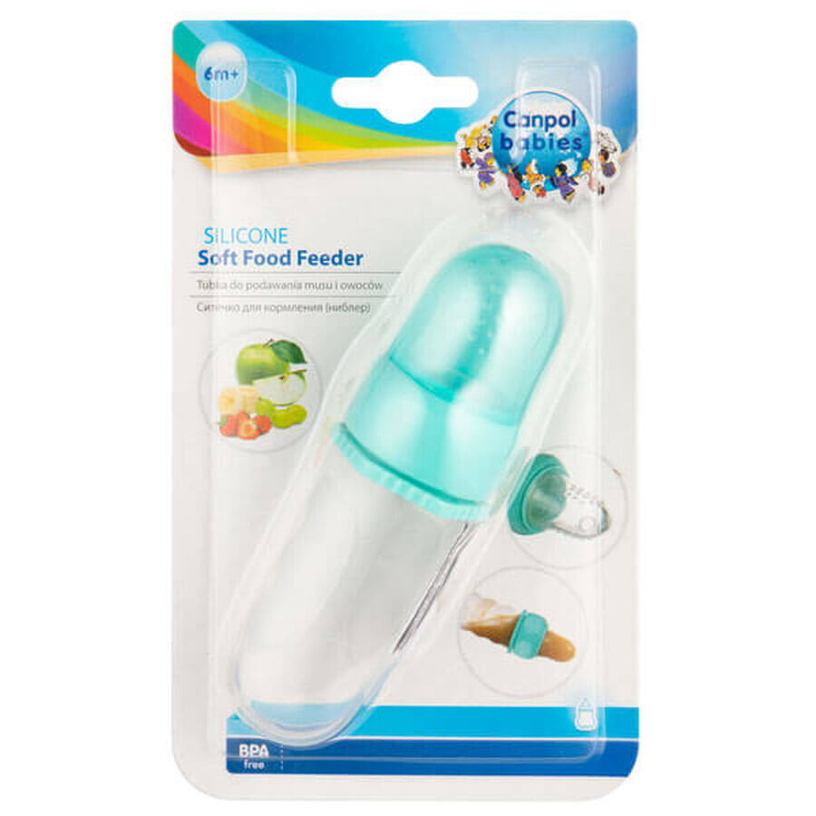 Canpol Babies, siliconenslang voor mousse en fruit, turquoise, 56/110, 1 stuk