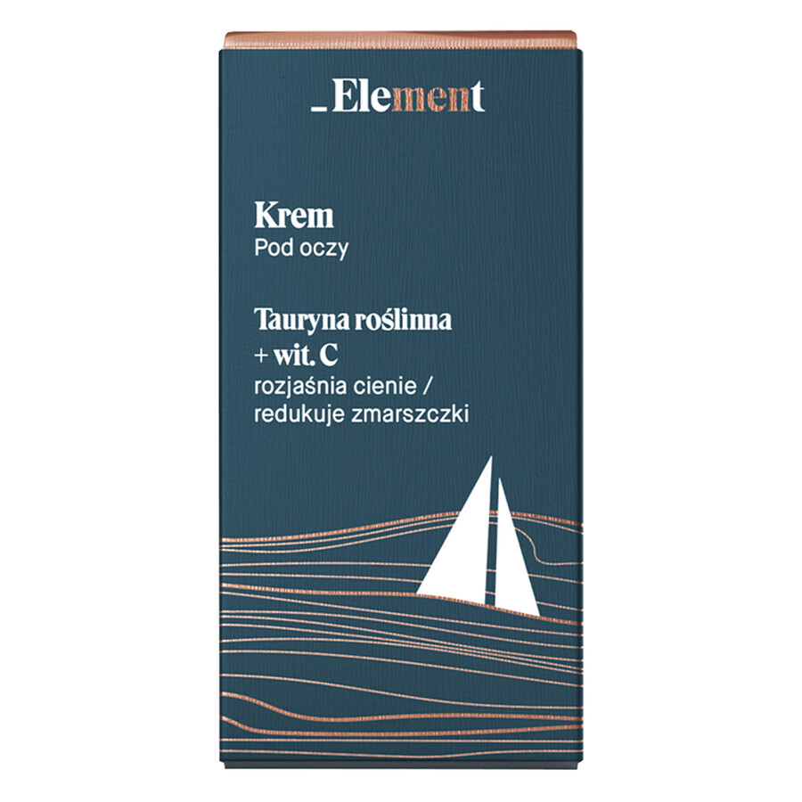 Element Men, crème éclaircissante pour les yeux, taurine végétale + vitamine C, 30 ml