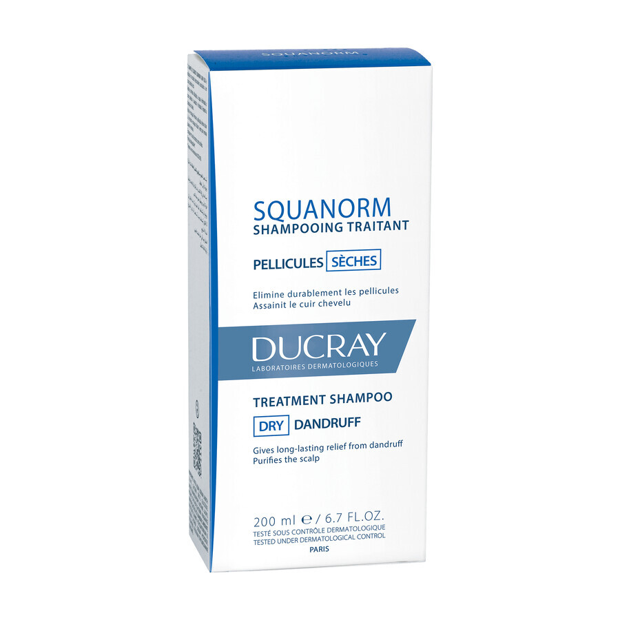 Ducray Squanorm, shampooing antipelliculaire, pellicules sèches 200 ml