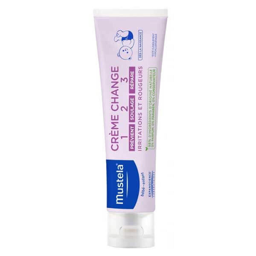 Mustela Bebe Enfant My Baby Bag set, gel lavant, 200 ml + crème visage, 40 ml + crème à langer, 50 ml + lingettes humides, 25 pièces