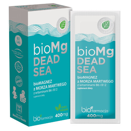 Biopharmacy BioMg Dode Zee, biomagnesium met vitamine B6 en B12, 2,7 g x 7 sachets