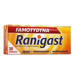 Famotidine Ranigast 20 mg, 20 comprimés pelliculés