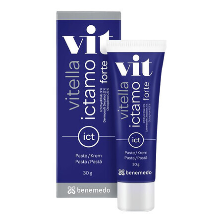 Vitella Ictamo Forte, crème voor moeilijke huidlaesies, 30 g 