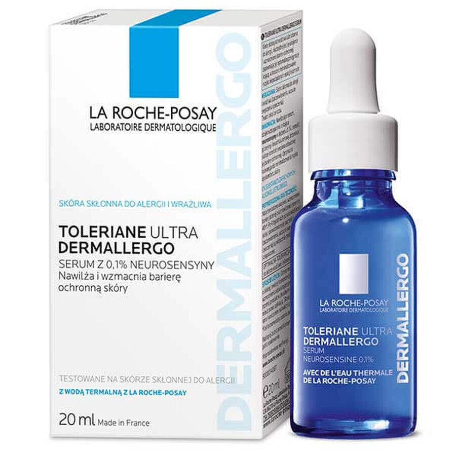 La Roche-Posay Toleriane Ultra Dermallergo, sérum hidratante calmante, pieles sensibles y con tendencia alérgica, 20 ml