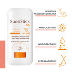 Avene SunStick KA, protective stick for face and body, SPF 50+, 20 g