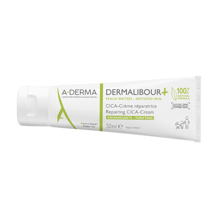 A-Derma Dermalibour+ Cica, regenerating cream for irritated skin, from day 1, 50 ml