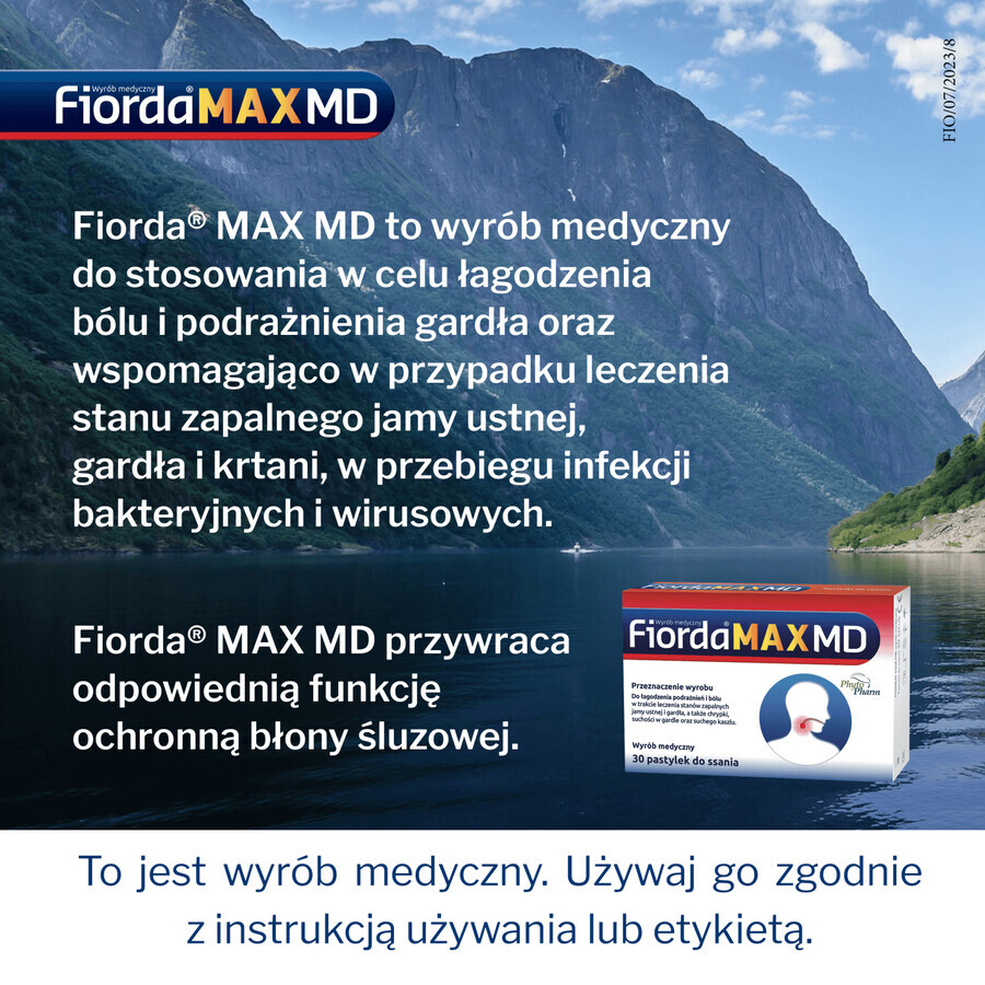 Fiorda Max MD, 30 zuigtabletten