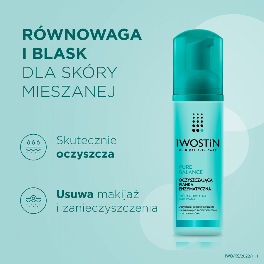 Iwostin Pure Balance, mousse enzymatique purifiante, 150 ml