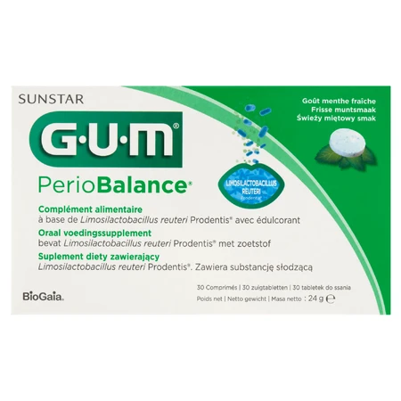 Sunstar Gum PerioBalance, Minzgeschmack, 30 Lutschtabletten