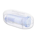 BabyOno, vingerborstel voor eerste tandjes, silicone, blauw, 723/02, 1 st