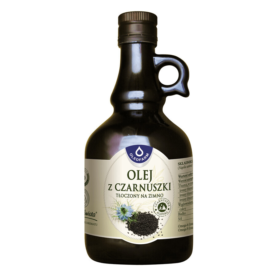 Oleofarm Wereldoliën Zwarte komijnolie, koudgeperst, 500 ml