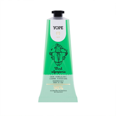 Yope Wind Relax, crema mani rigenerante, cedro dell'Himalaya e ribes nero, 50 ml