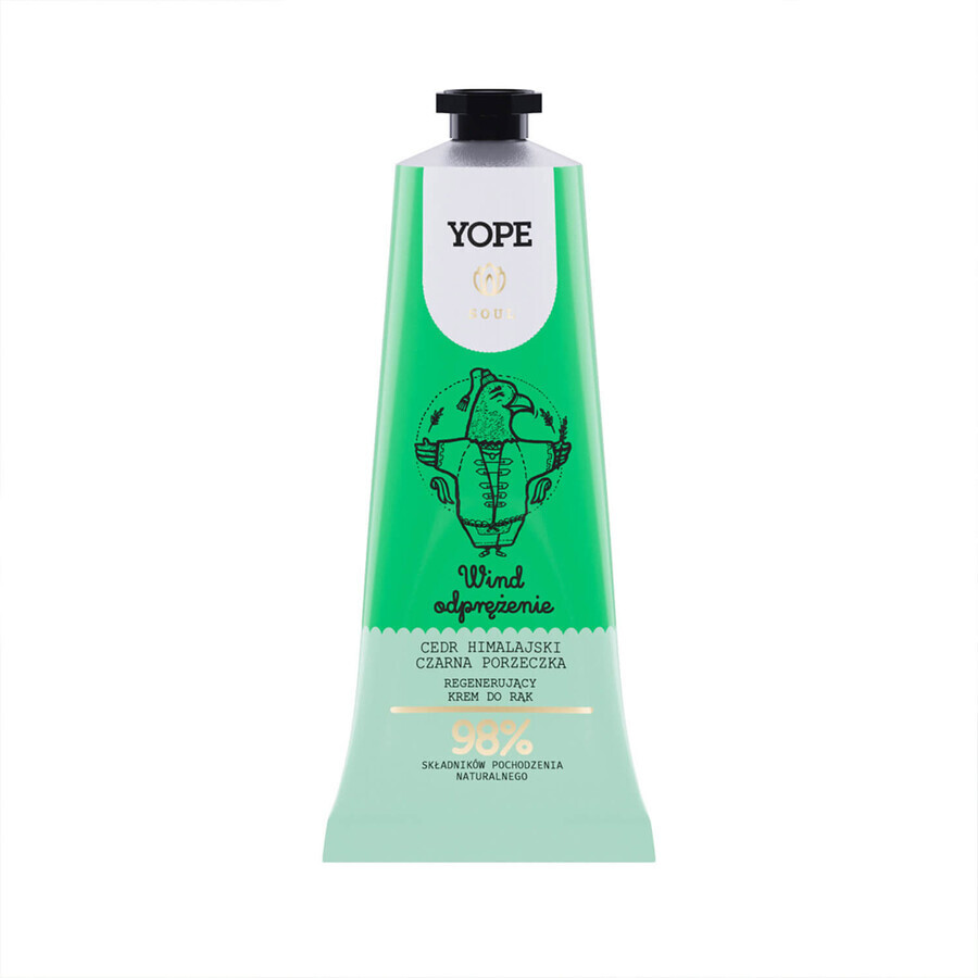 Yope Wind Relax, crema mani rigenerante, cedro dell'Himalaya e ribes nero, 50 ml