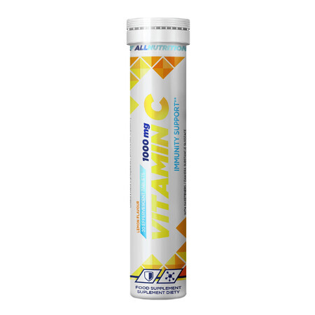 Allnutrition Vitamine C 1000 mg, arôme citron, 20 comprimés effervescents SHORT DATE