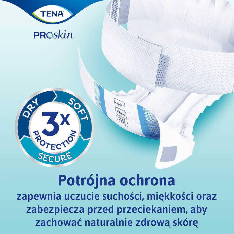 Tena Flex ProSkin, luiers, maat L, 83-120 cm, Plus, 30 stuks