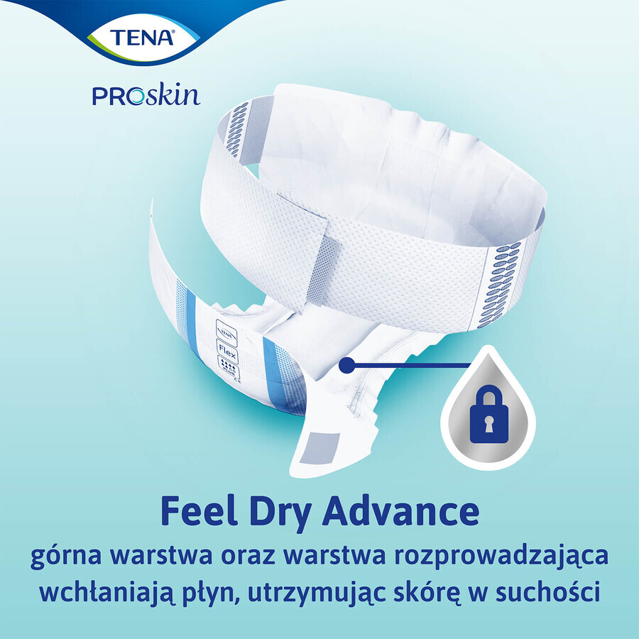 Tena Flex ProSkin, luiers, maat L, 83-120 cm, Plus, 30 stuks