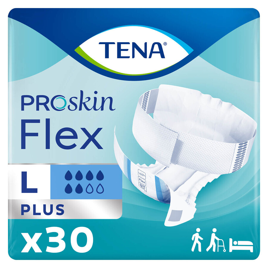 Tena Flex ProSkin, luiers, maat L, 83-120 cm, Plus, 30 stuks