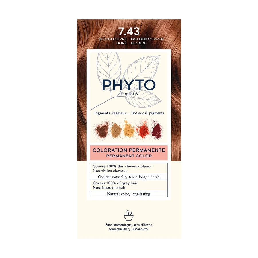 Phyto Color, teinture pour cheveux, 7.43 copper gold, 1 pièce